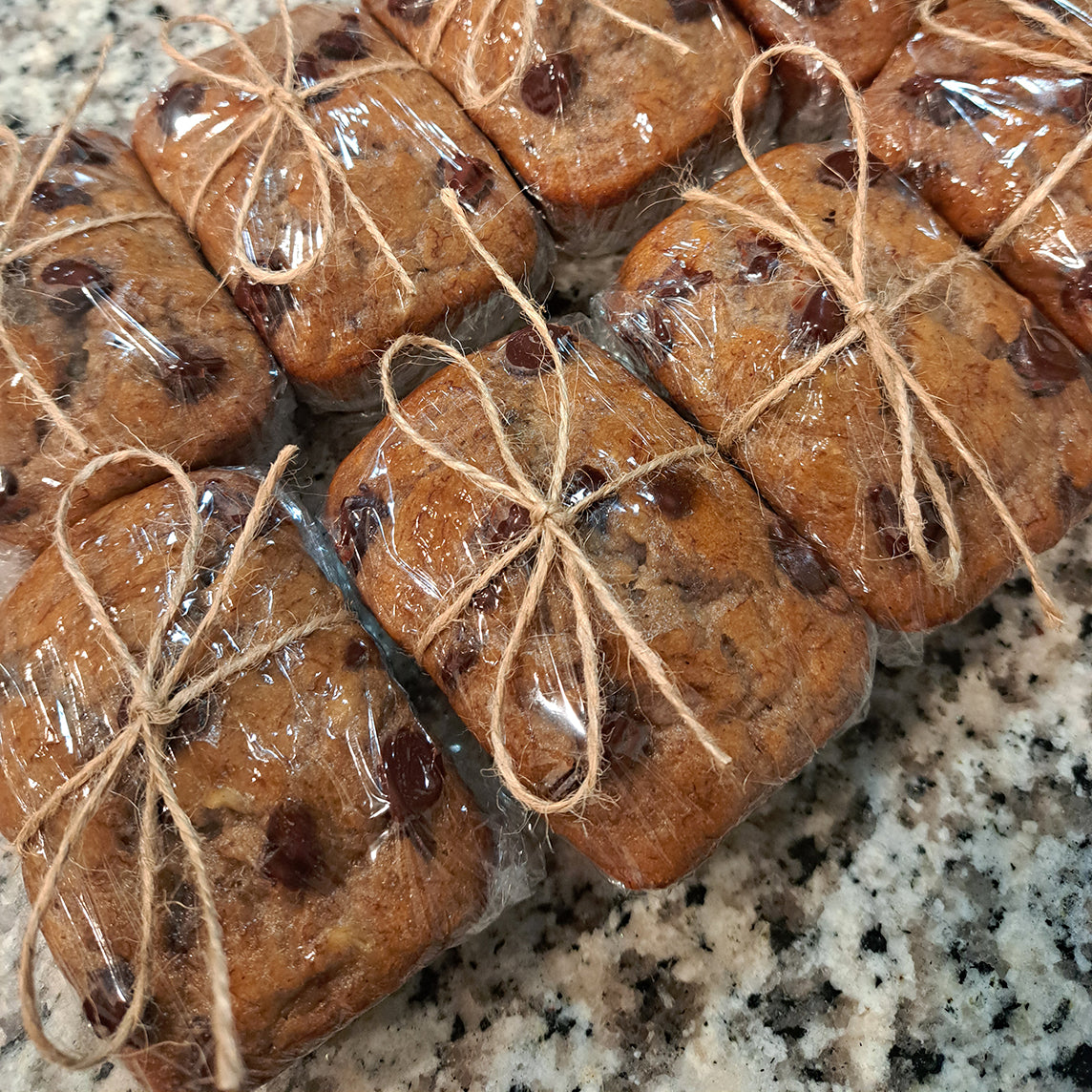Package of 6 mini banana bread